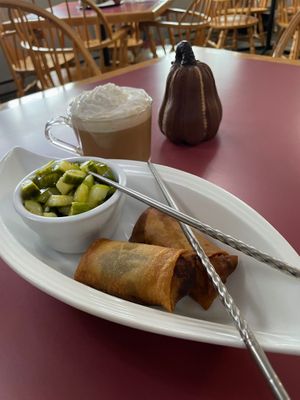 Vegan Spring Rolls & Cucumber Salad  at Soo Good Kitchen “Asian Fusion Cuisine” in Digby