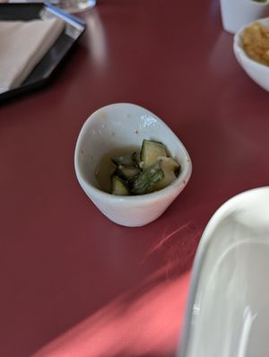 Cucumber salad at Soo Good Kitchen “Asian Fusion Cuisine” in Digby