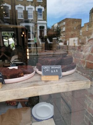 Vegan brownies at Common Ground in North London