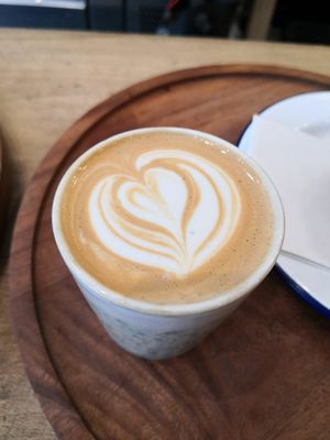 Flat white (oat) at Common Ground in North London