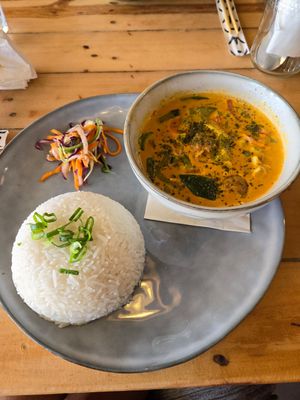Panang vegan curry at Maxi's Warung Thai & Indo Food in Aljezur