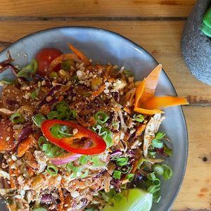 Vegan Spicy thai salad at Maxi's Warung Thai & Indo Food in Aljezur