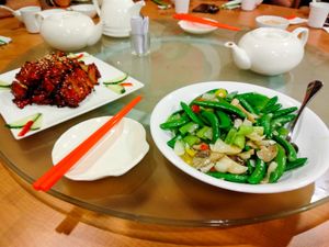 One of many dishes in the fixed set dinner at Happy Veggies at Happy Veggies - Wanchai in Hong Kong Island