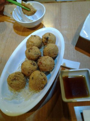 Salt and pepper tofu balls! at Happy Veggies - Wanchai in Hong Kong Island