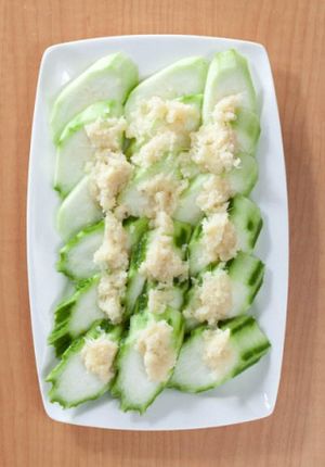 薑蓉蒸勝瓜 at Happy Veggies - Wanchai in Hong Kong Island