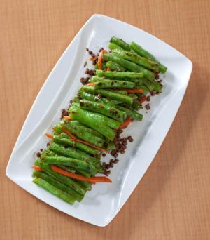 欖菜四季豆 at Happy Veggies - Wanchai in Hong Kong Island