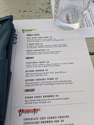 Large vegan menu including starters, mains and dessert! at Cocktail Kitchen in Bridgetown