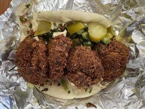 Falafel - before I added the tahini   at My Pita Wrap Mediterranean Grill in Flagstaff