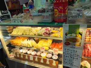 Lots of fruits and snacks at Sin Sin Fresh Fruit Juice - Yishun in North Singapore