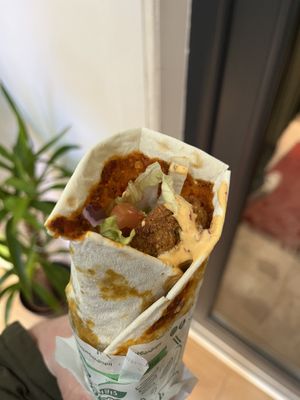 Lamacun wrap with falafel  #Veganuary at Veganland in Dusseldorf