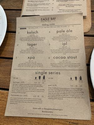 Drinks details at Eagle Bay Brewing Co in Naturaliste