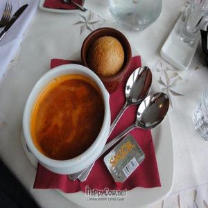 Fresh, organic tomato soup at Lindin in Laugarvatn