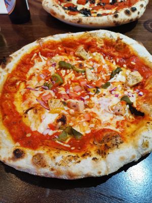 Jackfruit pizza at East West in North West London