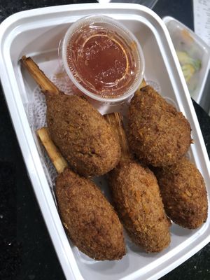 A3 sugar cane drumsticks   at CoCo Lin Vegetarian House in Ridgewood