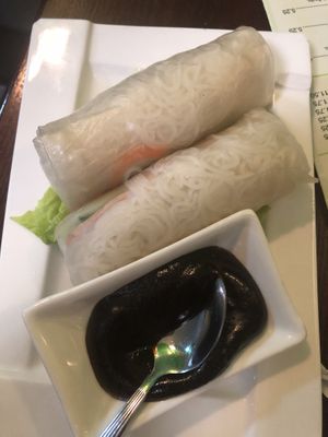 A17 summer roll with hoisin sauce   at CoCo Lin Vegetarian House in Ridgewood