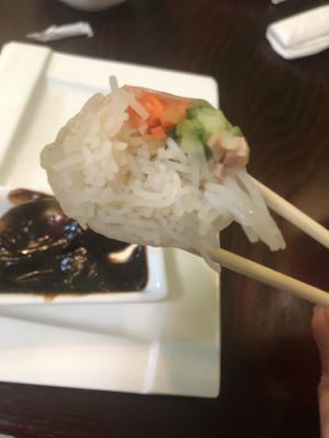 A17 summer roll with hoisin sauce   at CoCo Lin Vegetarian House in Ridgewood