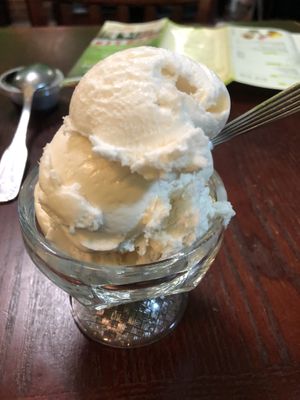 Vanilla soy ice cream  at CoCo Lin Vegetarian House in Ridgewood
