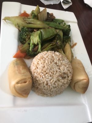 L9 mixed vegetable with spring roll   at CoCo Lin Vegetarian House in Ridgewood
