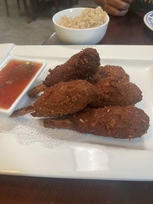 Sugar cane drumsticks   at CoCo Lin Vegetarian House in Ridgewood