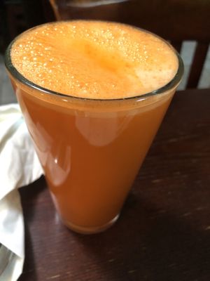 Ginger carrot celery juice   at CoCo Lin Vegetarian House in Ridgewood