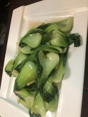 V4 stir fry Shanghai bok choy  at CoCo Lin Vegetarian House in Ridgewood