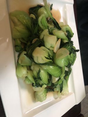 V4 stir fry Shanghai bokchoy  at CoCo Lin Vegetarian House in Ridgewood
