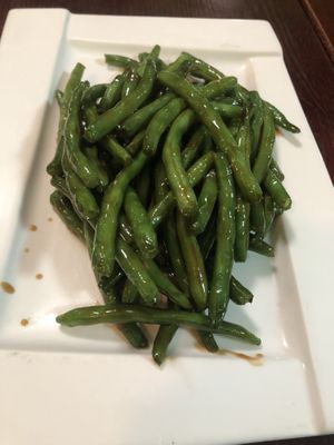 V1 sautéed string beans  at CoCo Lin Vegetarian House in Ridgewood
