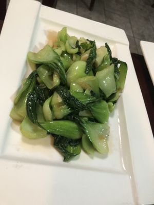 V4 stir fry Shanghai bokchoy  at CoCo Lin Vegetarian House in Ridgewood