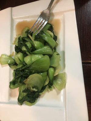 V4 stir fry Shanghai bokchoy with ginger   at CoCo Lin Vegetarian House in Ridgewood