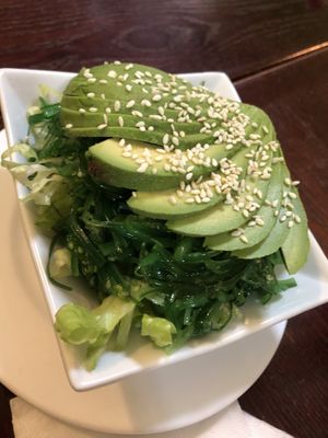 Seaweed salad with extra avocado   at CoCo Lin Vegetarian House in Ridgewood
