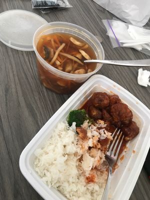 Hot n sour soup  at CoCo Lin Vegetarian House in Ridgewood