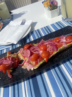 Vegetable toast.   at Bistro del Puerto in Lanzarote