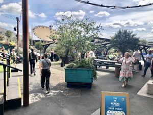 The outside area  at Escape to Freight Island in Manchester