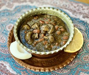 Ghorme sabzi vegan at Zolfa Food in Istanbul