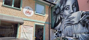 Outside at Sow Cake Lounge in Sao Paulo