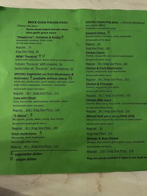 Menu 2  at Red Cat in Dahab