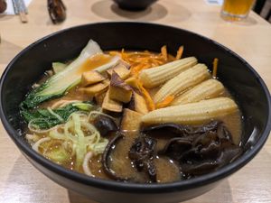Tofu vegan ramen at Ramenka in Budapest