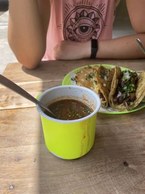 Soup with Chickpeas   at Viva la Virria in Merida