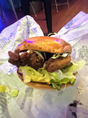 Vegan ‘chick’ burger  at Hey Chick! - Pop Up in Belfast