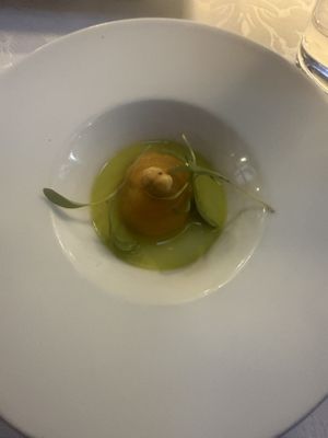 Sweet potato Amuse Bouche  at Armazém do Sal in Funchal