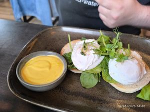 Eggs Benedict at Fables Coffee House in Edwinstowe