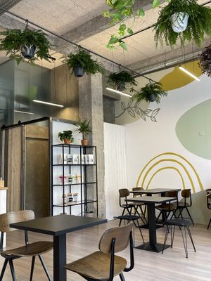 Indoors at Arvo Specialty Coffee (Guggenheim) in Bilbao