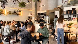 Inside  at Arvo Specialty Coffee (Guggenheim) in Bilbao