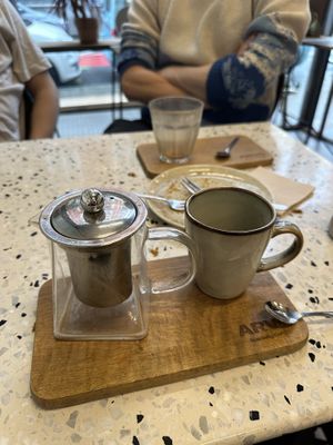 Finished chai  at Arvo Specialty Coffee (Guggenheim) in Bilbao