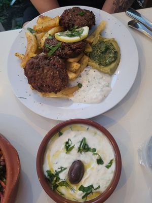 Vegan Bifteki at Taverna Alpha in Frankfurt