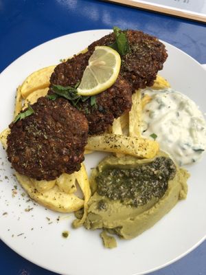 Vegan Bifteki (15,90€)  at Taverna Alpha in Frankfurt