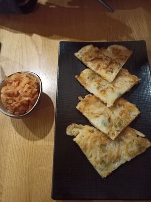 Pancakes and kimchi at K-Bap in Aachen