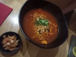 Noodle soup spicy at K-Bap in Aachen