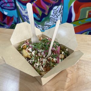 Peso Poutine (made vegan)  at 50 Pesos in Burlington