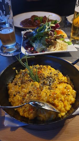 Pumpkin risotto at Gasthof Hotel Post in Strass Im Zillertal